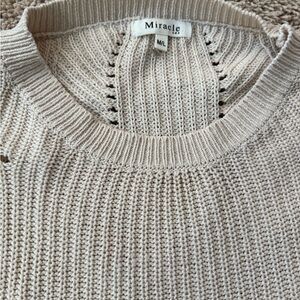 Miracle Light Beige Knit Top